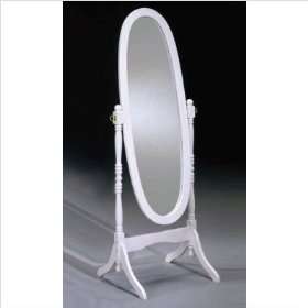 Cheval Mirror in White Finish  