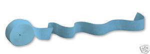 Light Blue Crepe Paper Party Streamers (81 ft.) 073525144276  