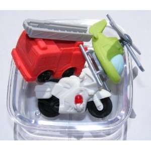  Vehicle Eraser Set, 4 Piece in Square Case. BCM38440 Toys 