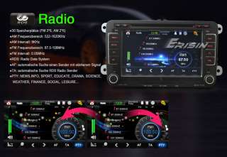 ES858DE 7 HD Autoradio GPS Navigation IPOD VW PASSAT SKODA BORA CADDY 