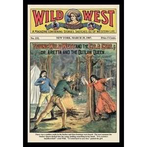 Wild West Weekly: Young Wild West and the Gila Girl   12x18 Framed 