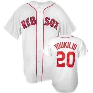  Kevin Youkilis White Majestic MLB Home Replica Boston Red 