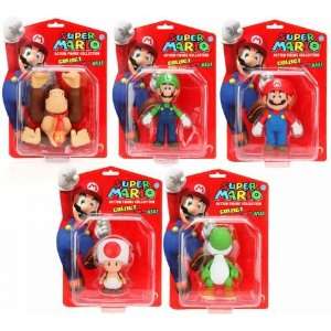  Classic Mario 5 Action Figures Asst a Set of 5 