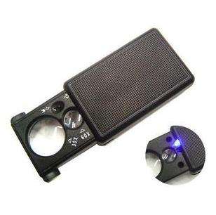 30x 21mm Jewelers Eye Loupe Magnifier Magnifying glass LED Light 