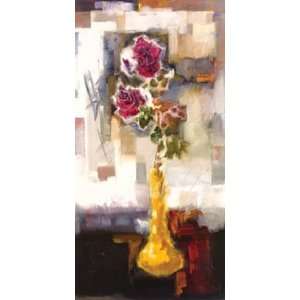  Yona Roses in Gold 20x40 Poster Print: Home & Kitchen
