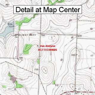   Topographic Quadrangle Map   Van Alstyne, Texas (Folded/Waterproof