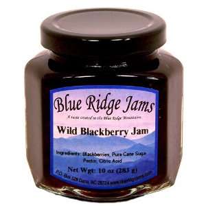 Blue Ridge Jams: Wild Blackberry Jam, Set of 3 (10 oz Jars):  
