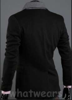 Fashion Mens Slim Irregular Zipper Design Jacket Coat Grey Sleeve 