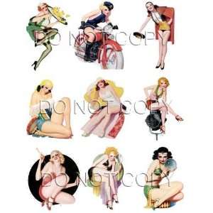 40s & 50s Girlie Magazine Cover Pinup Guitar Decals #49 