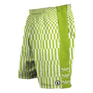  Flow Society Fragment White/Lime Green Lacrosse Shorts 