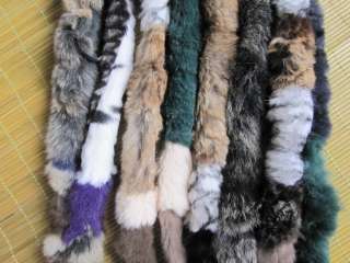 new vintage womens brown rabbit fur scarf shawl wrap  
