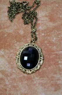 His Eyes were Black.Coal BlackElegant Hunger Necklace  