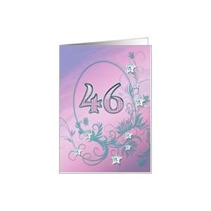  46th Birthday card with diamond stars effect Card: Toys 
