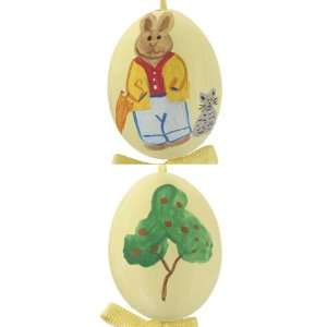  Personalized Boy Bunny Egg   Yellow Christmas Ornament 