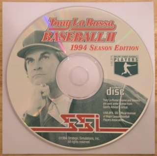 TONY LARUSSA BASEBALL 2 II + 1Click XP Vista 7 Install  