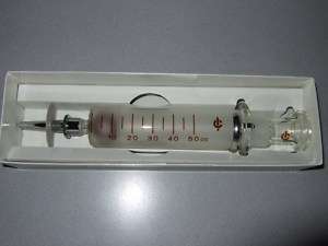 10 Tommey Glass Syringe 50 cc Metal Tip NIB  