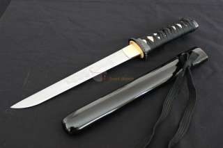 Japanese Tanto Handmade Sword Damascus Steel Blade with Tiger Engraved 