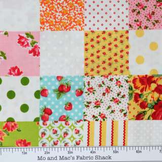LkHouse~Annies Farm Stand~LH100100 TURQ~Patchwork~.5 yd  