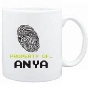  Mug White  Property of _ Anya   Fingerprint  Female 