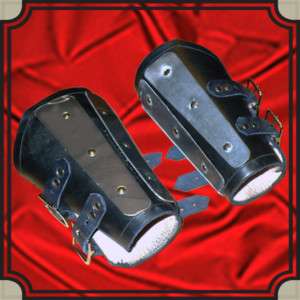 16g Band Steel leather Bracer armor SCA Amtgard LARP  