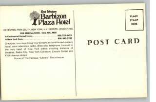 PostcardBest Western Barbizon Plaza HotelNew York City,NY  
