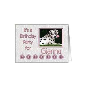   for Gianna   Dalmatian puppy dog pink rose Card: Toys & Games