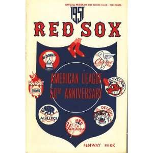  1951 YANKEES v RED SOX PROGRAM DIMAGGIO WILLIAMS MANTLE 