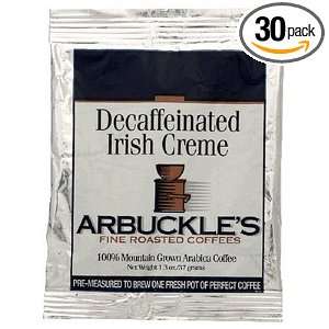 Arbuckles Fine Roasted Coffee, Decaf Irish Creme, 1.3 Ounce Bag (Pack 