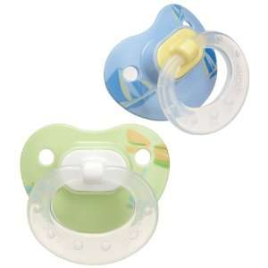 NUK 2 Pack Designer Pull BPA Free Silicone Pacifier, Baglet, Size 1 