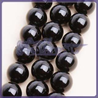 Gorgeous Necklace DIY Jet BLACK ONYX LOOSE BEADS 12MM  