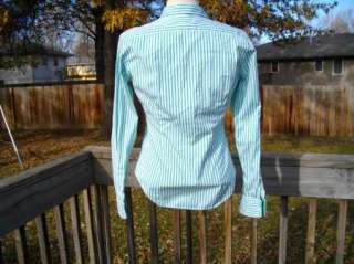 Ralph Lauren Blue Label Stripe Button Down Shirt ~ Size 8, EUC ~ Slim 