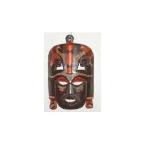  African Art Maasai Tribal Hand Carved Wooden Mask