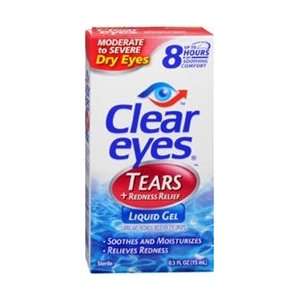 Clear Eyes Tears Plus Redness Relief Liquid Gel Drops   0.5 oz