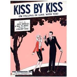    6 x 4 Greetings Card Sheet Music Kiss By Kiss: Home & Kitchen