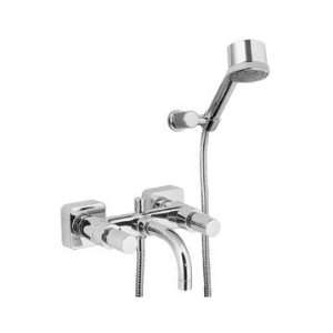  Ponsi 557/1 Wall Mounted Bath Shower Mixer With Hose, 4 