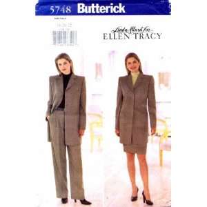 Butterick 5748 Sewing Pattern Misses Jacket Skirt Pants Suit Size 18 