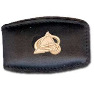   Colorado Avalanche Gold Plated Leather Money Clip: Sports & Outdoors