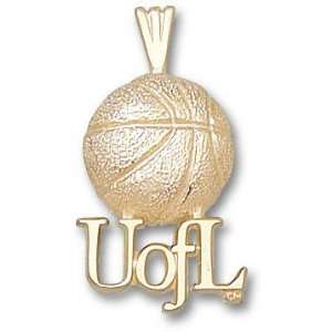 Louisville Cardinals 10K Gold U OF L Basketball Pendant