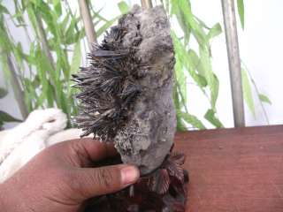 60lb RARE NATURAL Stibnite mineral Specimens + STAND  