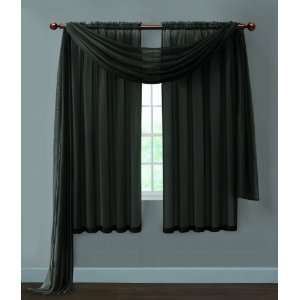   5563 IN BK Infinity Sheer Panel, 55 by 63 Inch, Black: Home & Kitchen