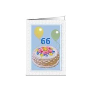  66th Birthday Balloons Card Toys & Games