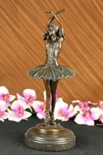 13 Tall Lady Ballerina Ballet Bronze Sculpture Statue Young Girl Art 