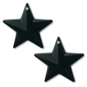  Jet Black Swarovski Crystal Star Charms 6714 20mm: Home & Kitchen