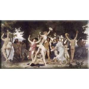 The Youth of Bacchus 30x16 Streched Canvas Art by Bouguereau, William 