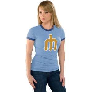   Nike Womens Blue Cooperstown Balk Ringer Tee: Sports & Outdoors