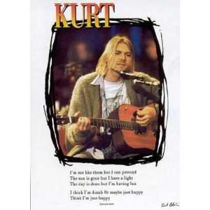  Kurt Cobain Lyrics to Dumb    Print