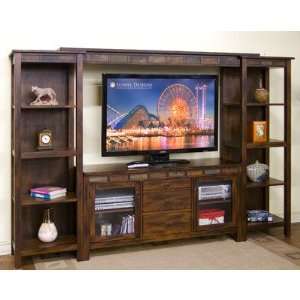  Santa Fe Entertainment Center with Game Drawer in Dark 