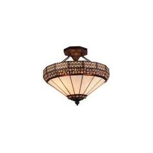   in Burnished copper with Cream Art Glass by Landmark Lighting 70075 3