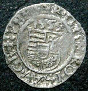 Hungary   Ferdynand I Habsburg   Denarius   1559   silver coin  