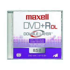  Maxell MAXELL DVD+R 8X DBL LAYE 8.5GBSINGLE JEWEL BOX 8 
